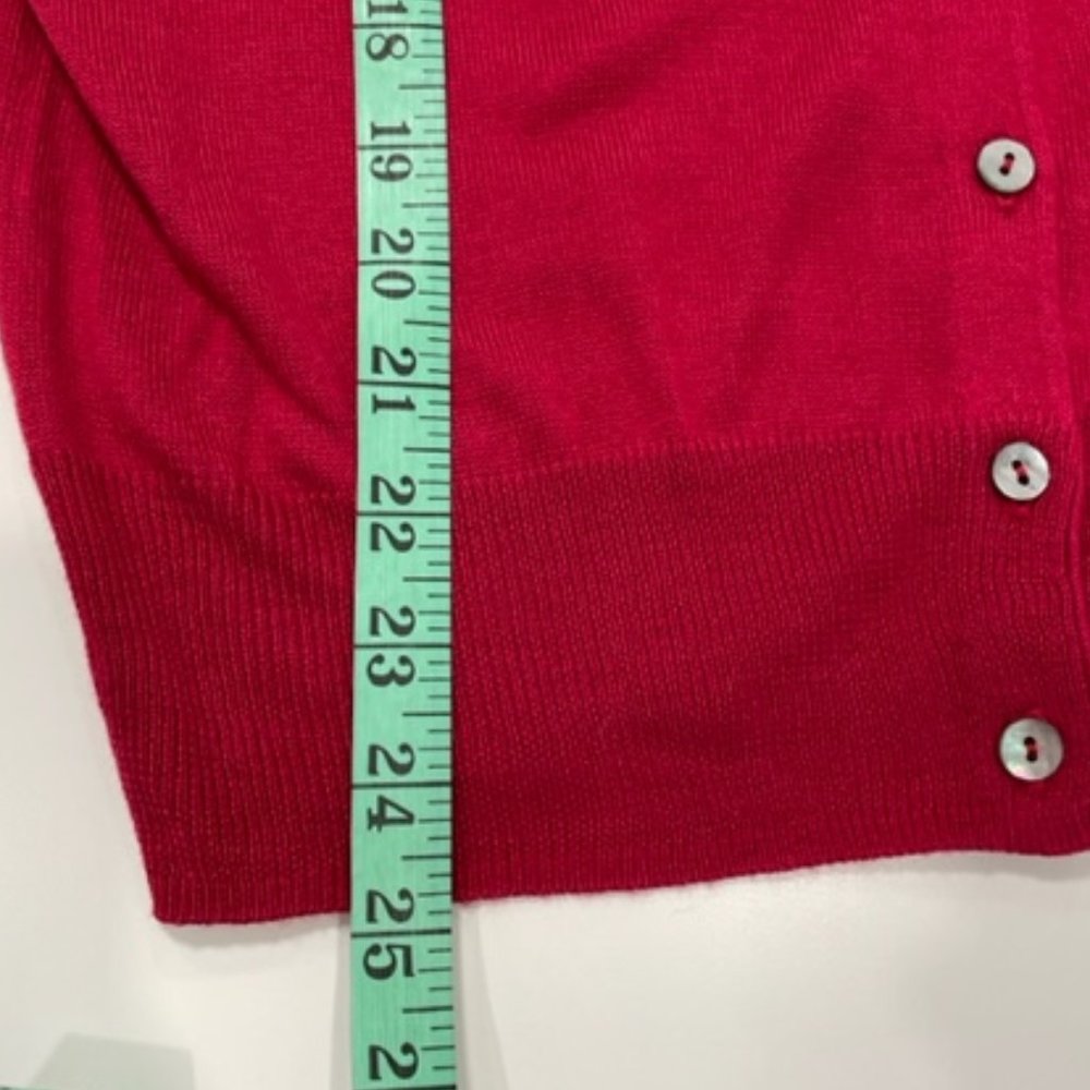 JACOB Round Neck Red Cardigan with Buttons ~ Size S/M~ BNWOT - Picture 7 of 15